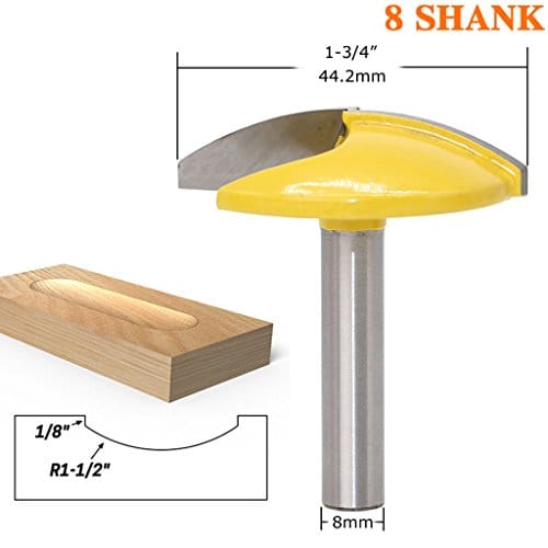 1-3/4Diameter Crown Concave Bowl Molding Round Router Bit 8mm 5/16Shank