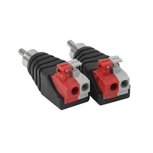 Speaker Wire Cable to Audio Male RCA Connector Adapter Jack Plug 10pcs/Set