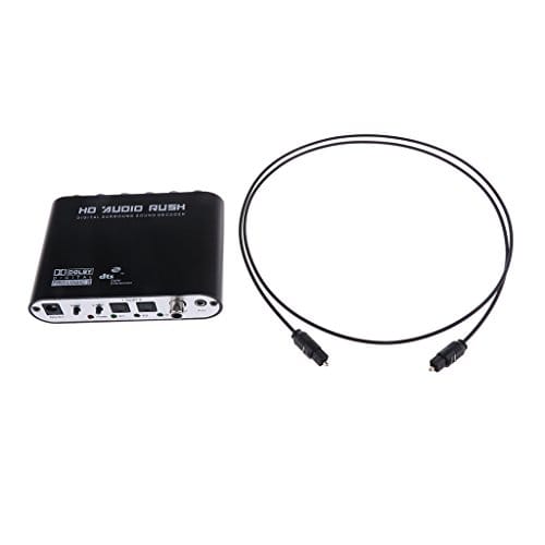 AC3/DTS Digital Optical Audio 5.1Channel Stereo Analog RCA Converter Adapter