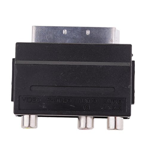 2 Pieces 21Pin SCART Male Plug To Composite 3RCA S-Video AV TV Audio Adapter