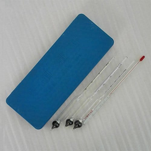 3Pieces Glass Hydrometer Alcohol Meter Vinometer Tester 0-40, 40-70, 70-100