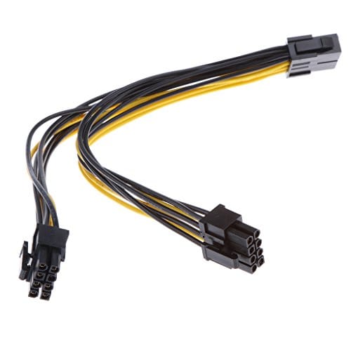 8Pin to 2x8 Pin (6+2) PCI Express Adapter Graphics Splitter Extension Cable
