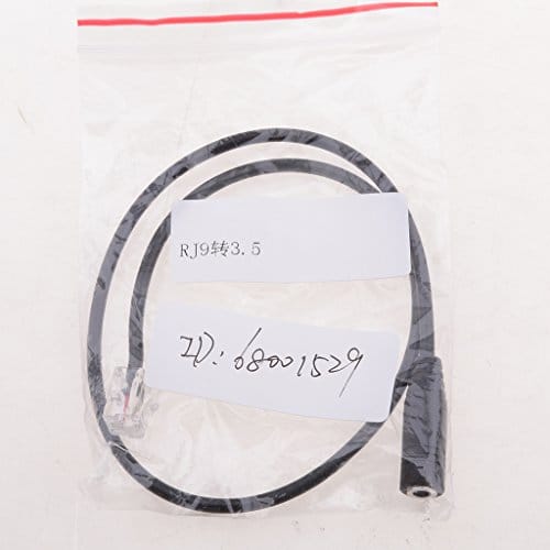 3.5mm Female to RJ9 Male Plug Headset Jack Phone Audio Adapter Cable