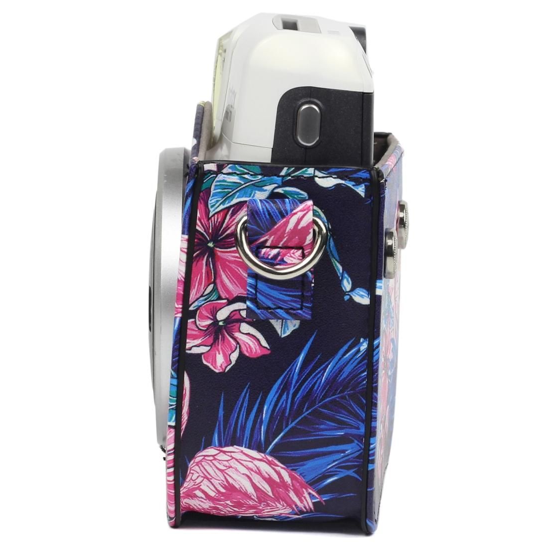 Flamingo Pattern PU Leather Protective Camera Case Bag For FUJIFILM Instax Mini70 Camera