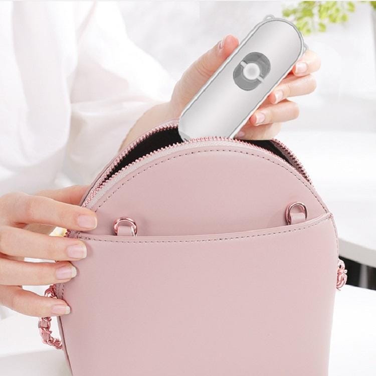 Portable Handheld Multifunction Fold Spray Fan Mini Electric Fan (Angel White)