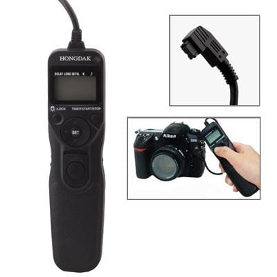 LCD Display Timer Remote Cord for Sony Alpha DSLR - A100 / A900 / A700 / A350 / A300 / A200 (Black)