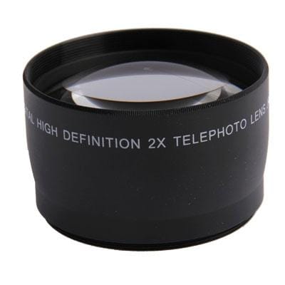 2X 58mm Professional Telephoto Lens for Canon 350D / 400D / 450D / 500D / 1000D / 550D / 600D / 1100D (Black)
