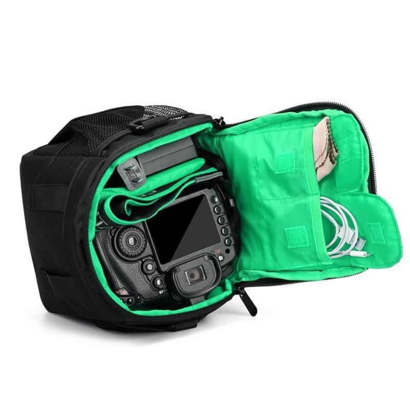 HUWANG Portable Scratch-proof Outdoor Sports Sling Shoulder Bag Handbag Micro Single Camera Bag Phone Bag for GoPro, SJCAM, Nikon, Canon, Xiaomi Xiaoyi YI, Apple, Samsung, Huawei (Red)