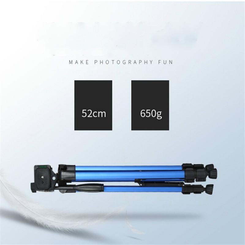 Portable Phone Live Selfie 3366 Tripod Stand DV SLR Camera Self-timer Full Light Bracket (Gold)