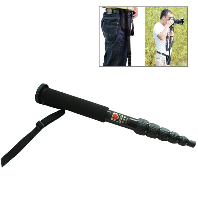 RUBY 5-Section Retractable Aluminum Magnesium Alloy Monopod Unipod (Black)