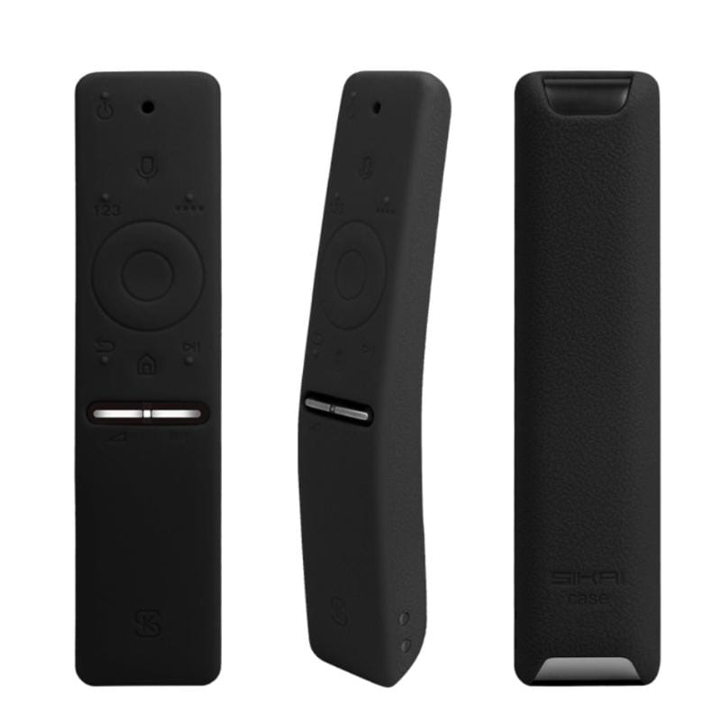 Silicone Protective Cover Case for Samsung Smart TV Voice Version Remote Control UA55KU6300J/6880J UA49KS7300 (Black)
