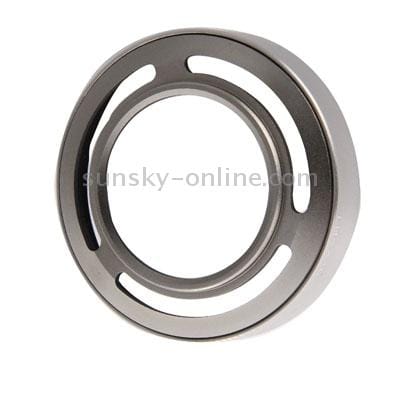 52mm Silver Metal Vented Lens Hood for Fuji X10 (Black)