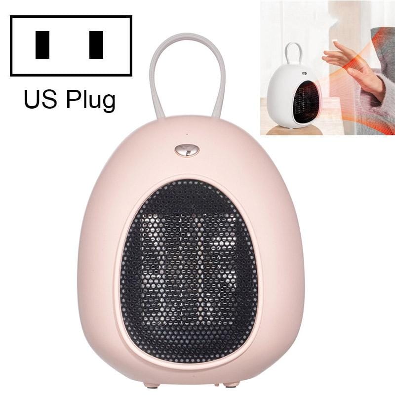 Winter Home Desktop Mini Heater, Size:UK Plug (Pink)