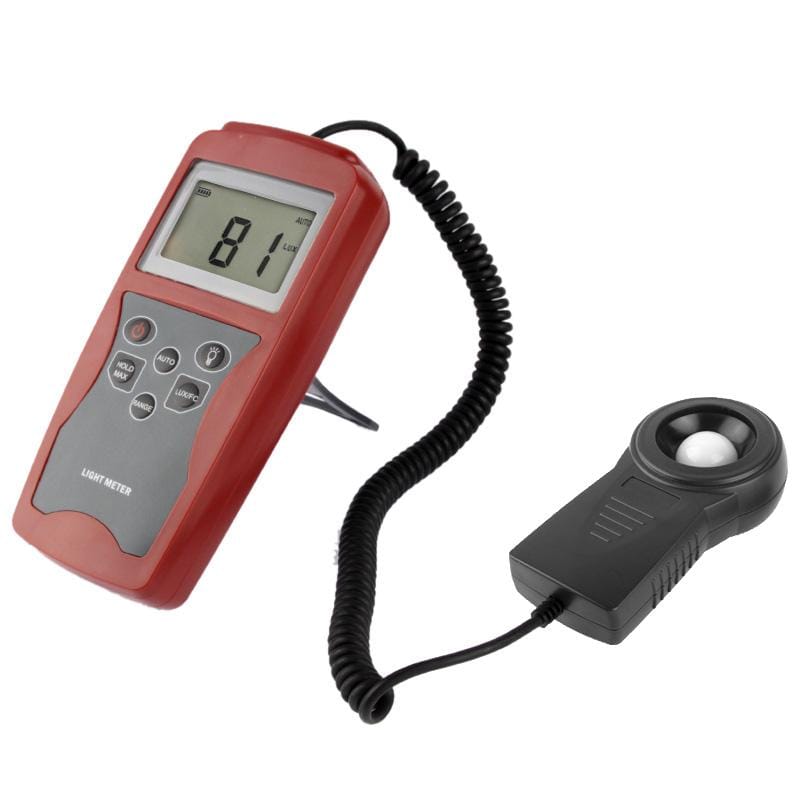 Digital Light Meter, Measuring Range: 1-200000 Lux (Scarlet Red)