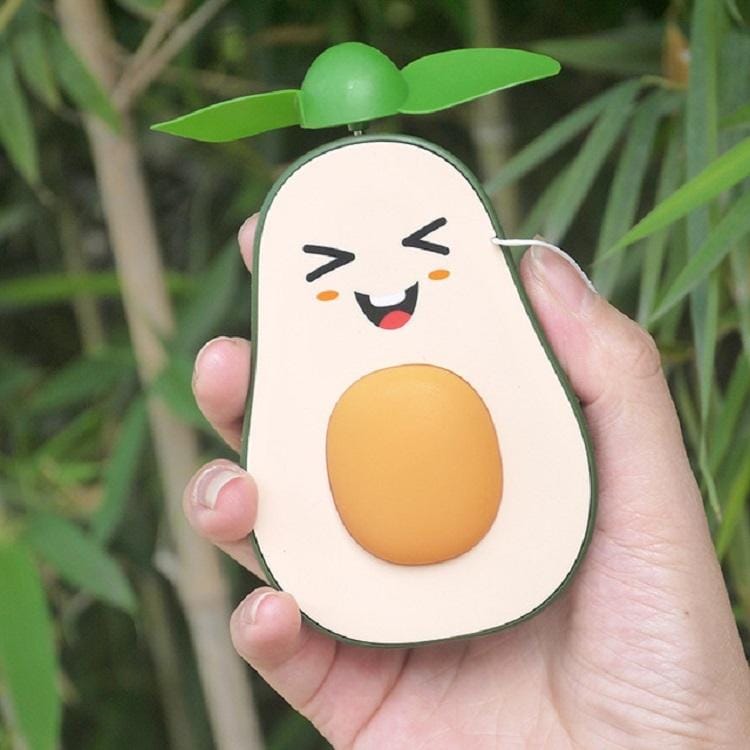 Avocado Cartoon Small Fan Outdoor USB Portable Charging Fan (Laugh)