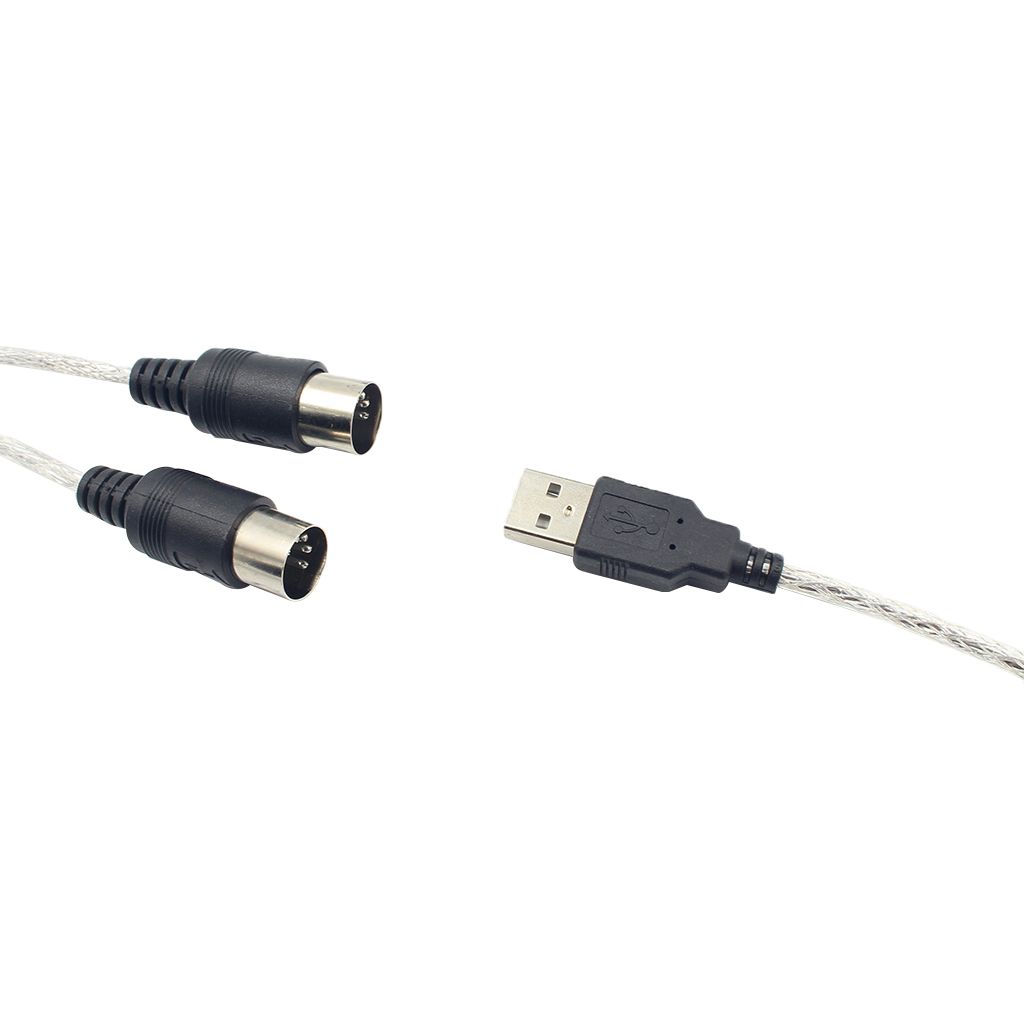 MIDI to USB Interface Cable Cord Converter PC to Music Keyboard Adapter