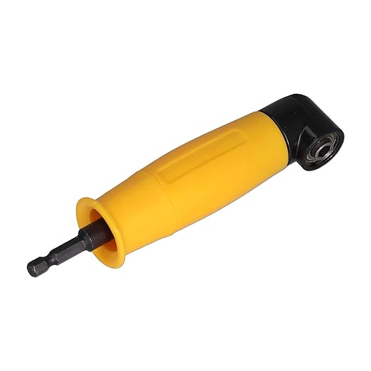 Yellow 90-Degree Extended Cornered Yellow Turn Bulb Shell With Right-Angle Screwdriver Driver Turning Joint