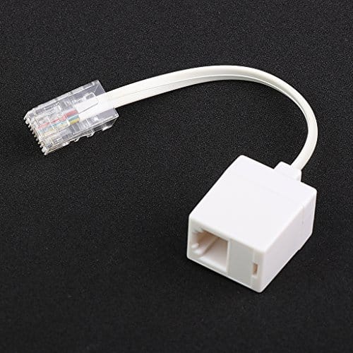 1 Piece Telephone Phone Extension Cord Landline Flash Cable Line Jack RJ45 to RJ11, 245mm