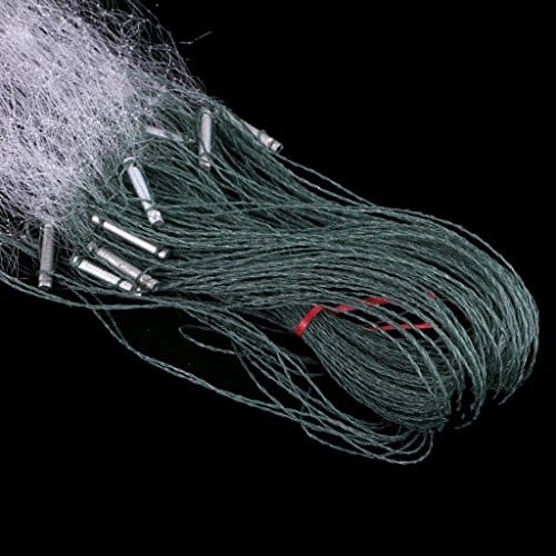25m Fish Trap Hand Throw Fishing Gill Net Mesh Cast Net Gillnet with Float