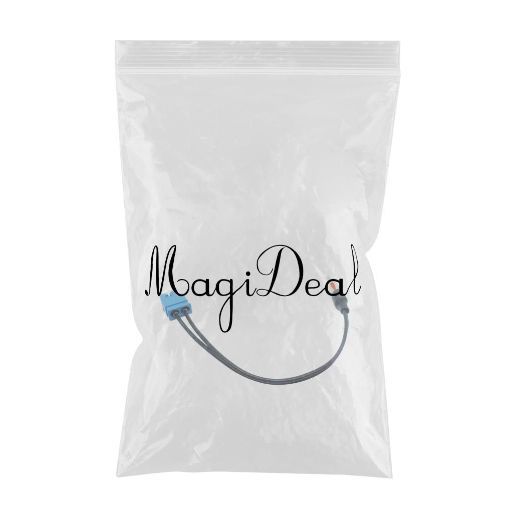 Dual Twin Male Fakra to DIN Radio Aerial Mast Antenna Adapter for VW AUDI