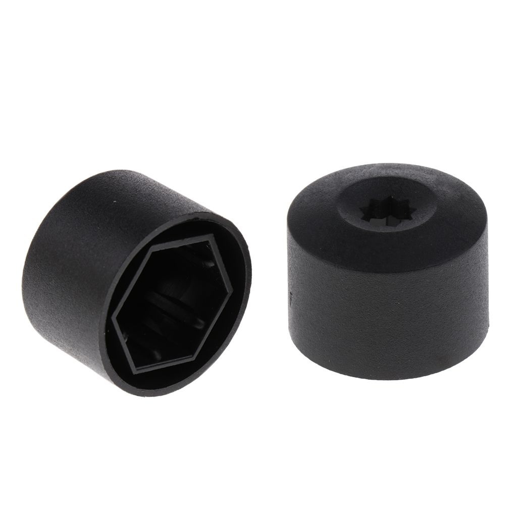 20 Pieces Car Wheel Tyre Center Hub Screw Protective Cap for VW Black