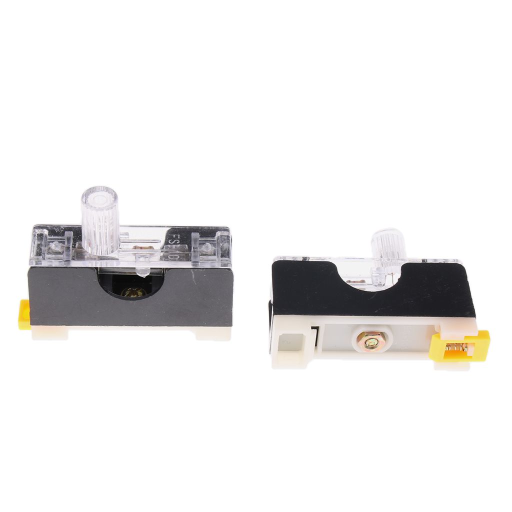 5 Sets DIN Rail Other Fuse Holder Base with FS101 Fuses 250V 10A 6*30mm