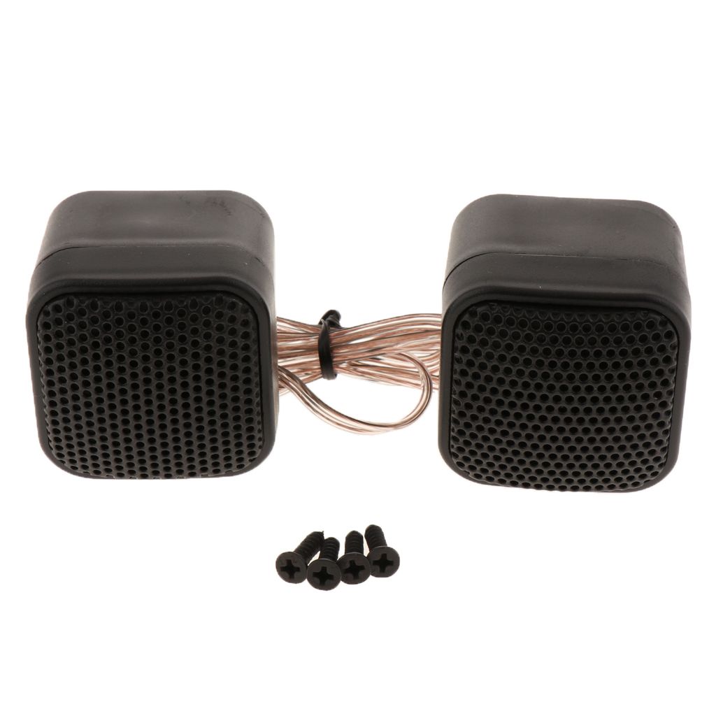 Pair of 500W Mini Car Silk Square Tweeters Speakers for Car Audio System