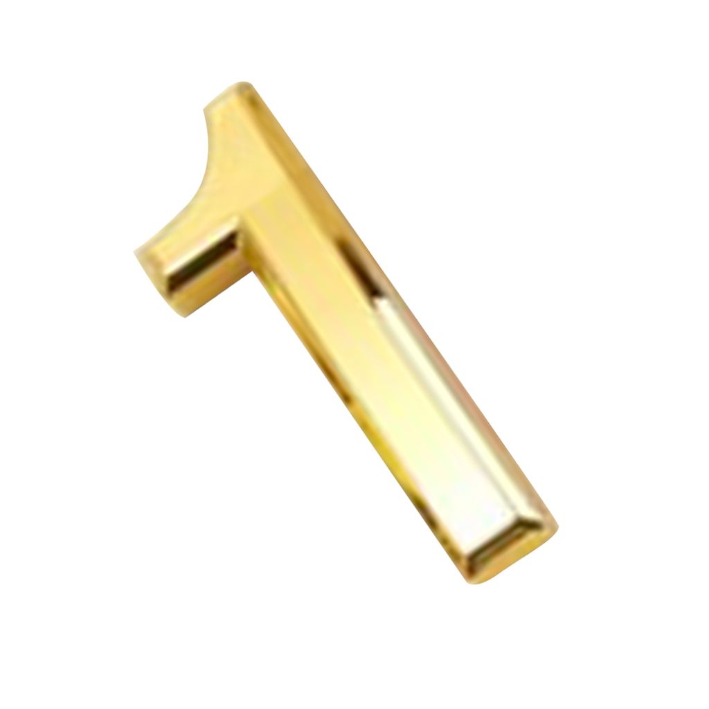 Golden Plastic Self-Adhesive House Hotel Door Number Sticky Numeric Digit 1