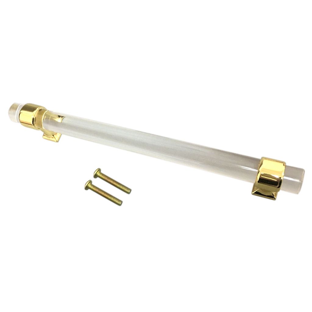 Acrylic Door Pull Knob Drawer Cabinet Cupboard Handle Hardware Gold 190mm