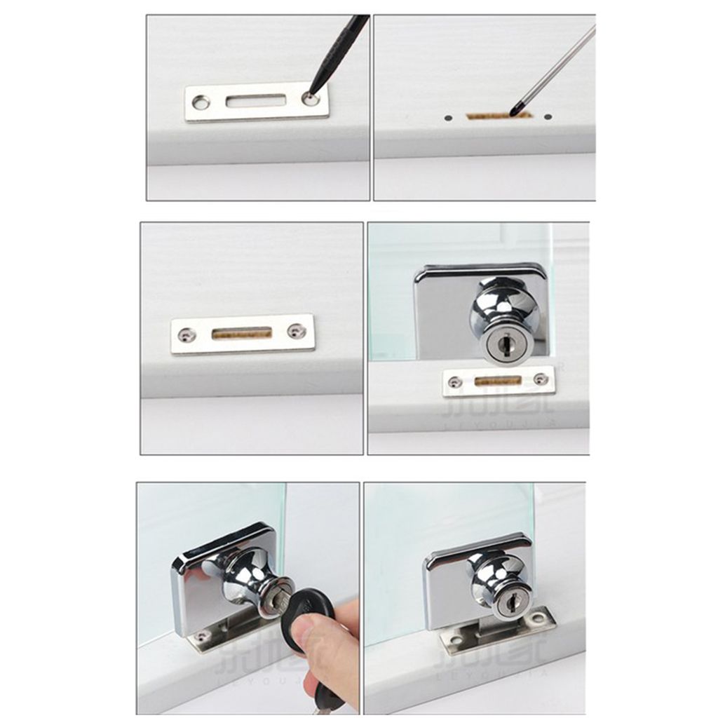 Heavy Duty Display Cabinet Showcase Lock Glass Door Lock 48x35mm A