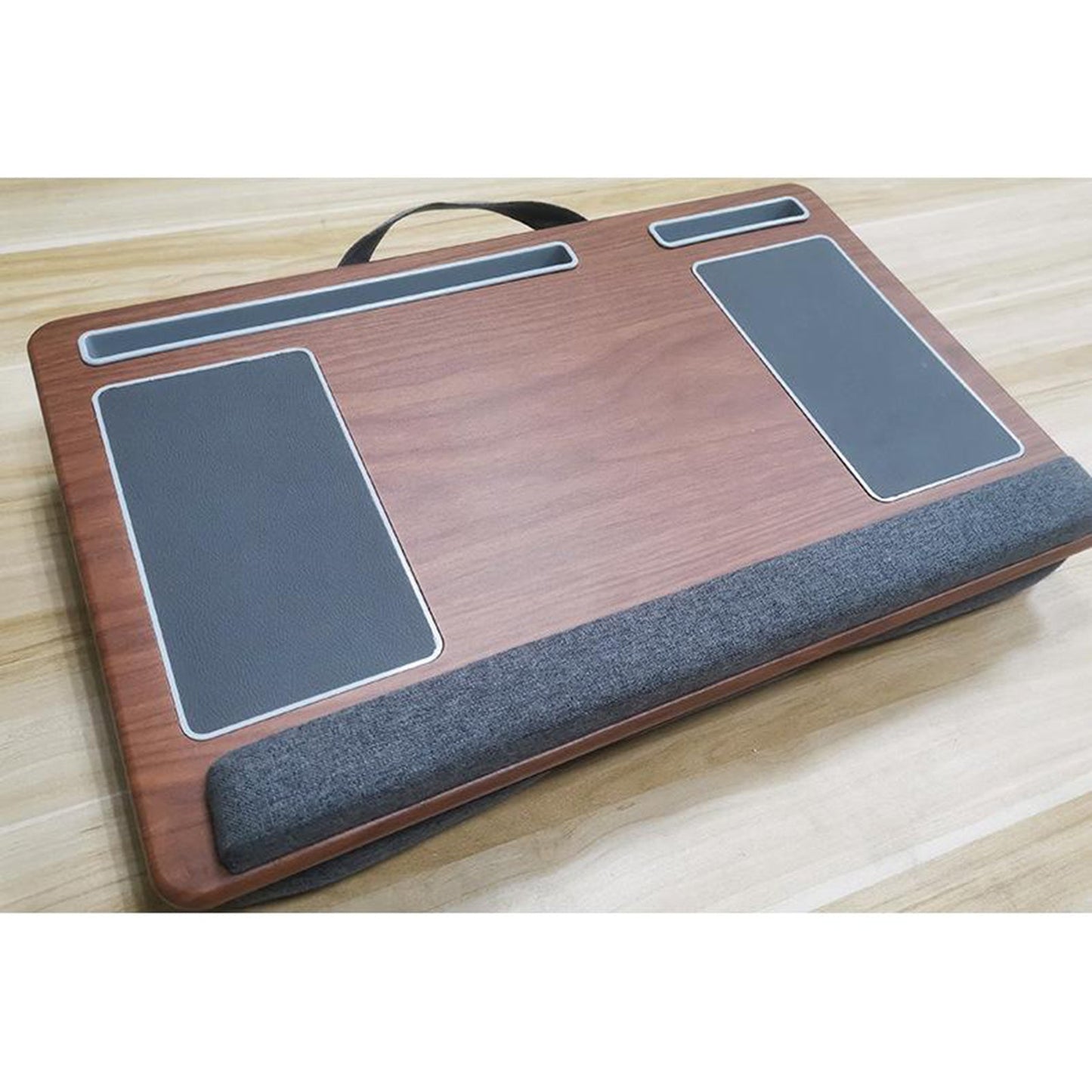 Lap Desk Comfortable Lazy Computer Laptop Table with Wrist Rest Brown