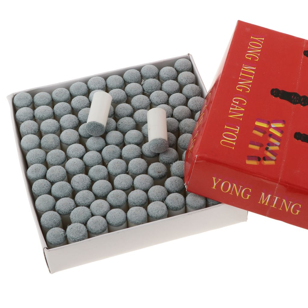 100 Pieces Slip-On Pool Billiard Cue Tips Snooker Stick Ferrules 10mm