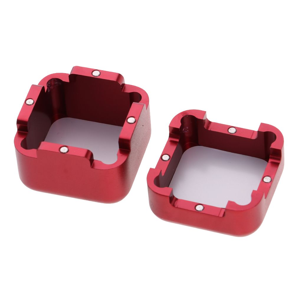 Aluminum Billiards Pool Cue Chalk Holder Snooker Stick Tip Chalk Case Red