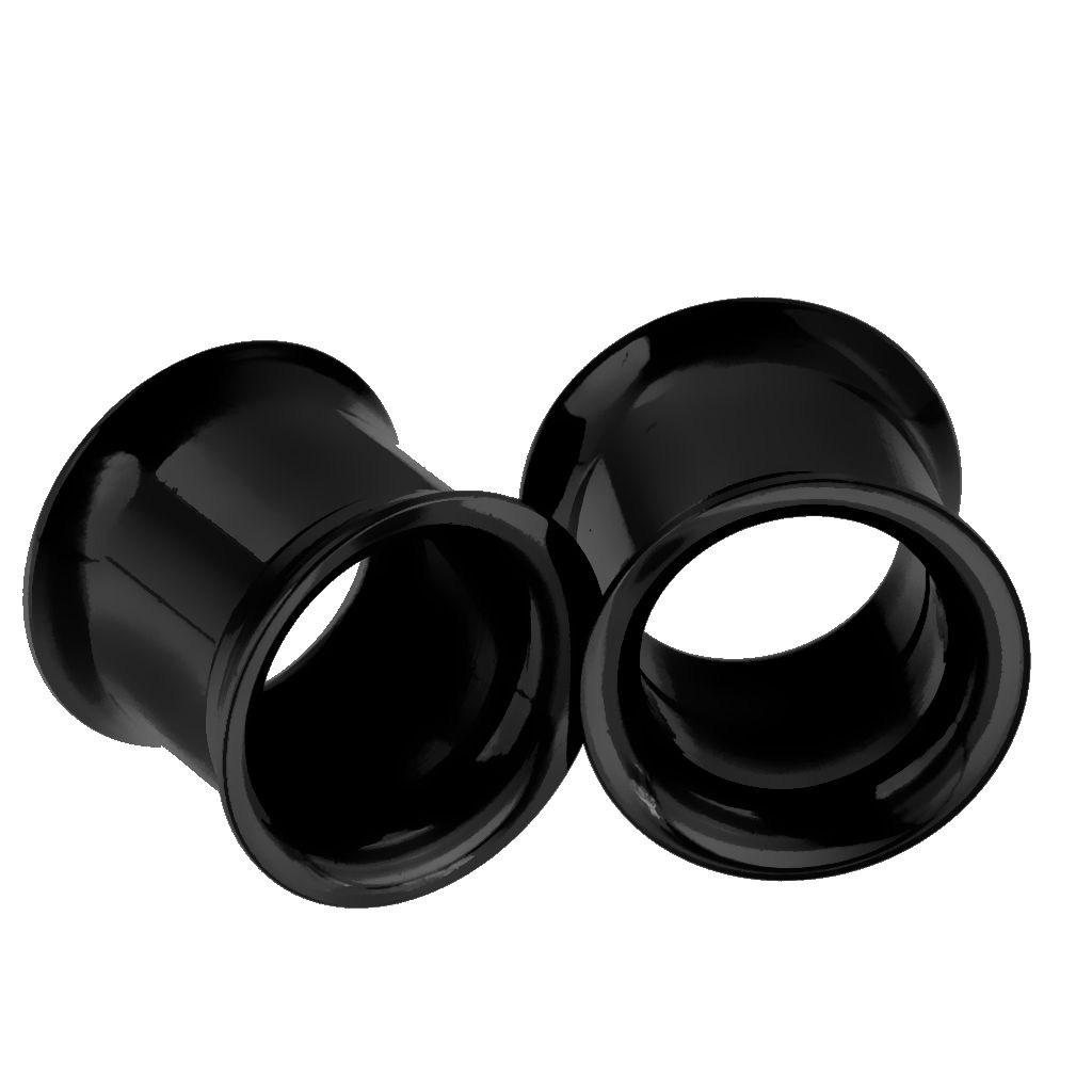 Black Stainless Steel Ear Flesh Tunnels Plugs Screw Expander Ear Gauges 10mm