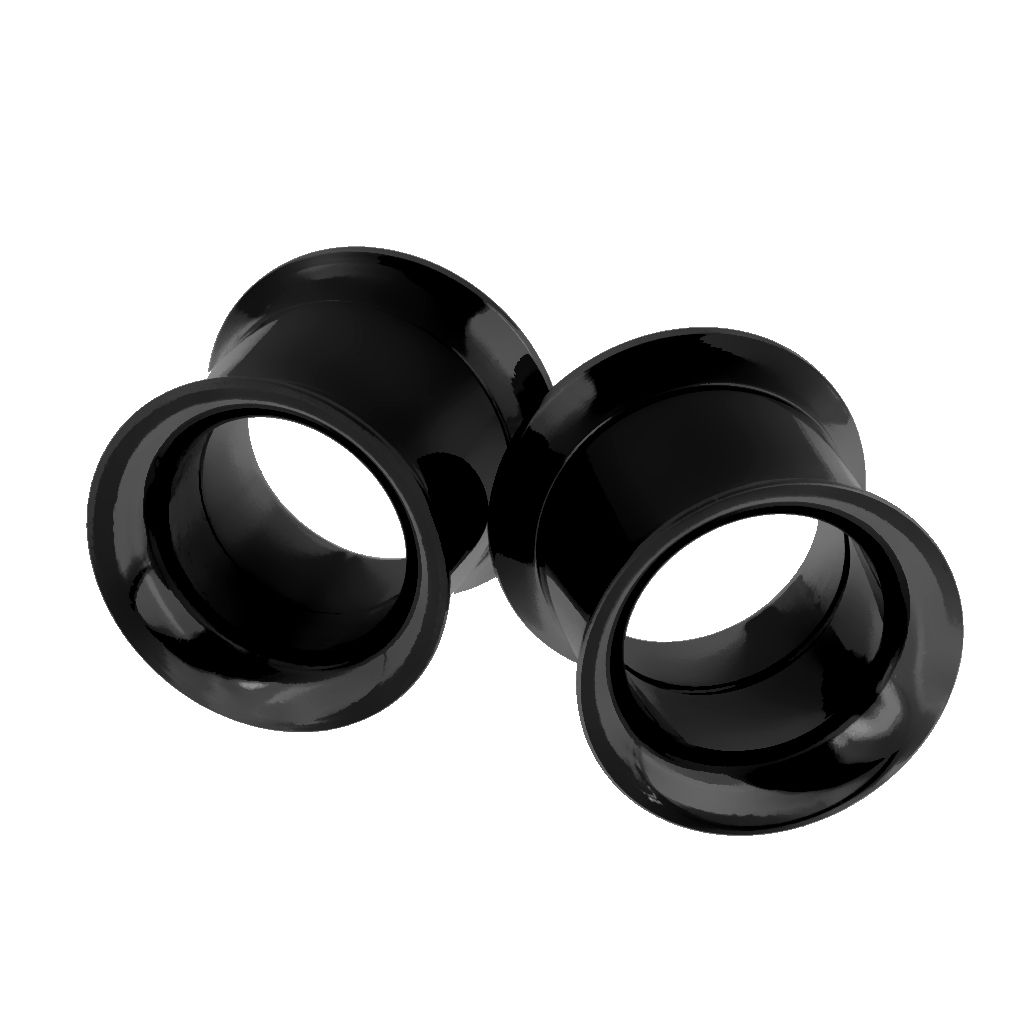 Black Stainless Steel Ear Flesh Tunnels Plugs Screw Expander Ear Gauges 10mm