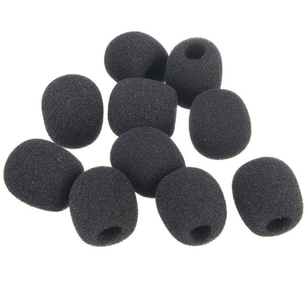 10 Small Black Foam Cover Windscreen Windshield fr Lavalier Lapel Microphone