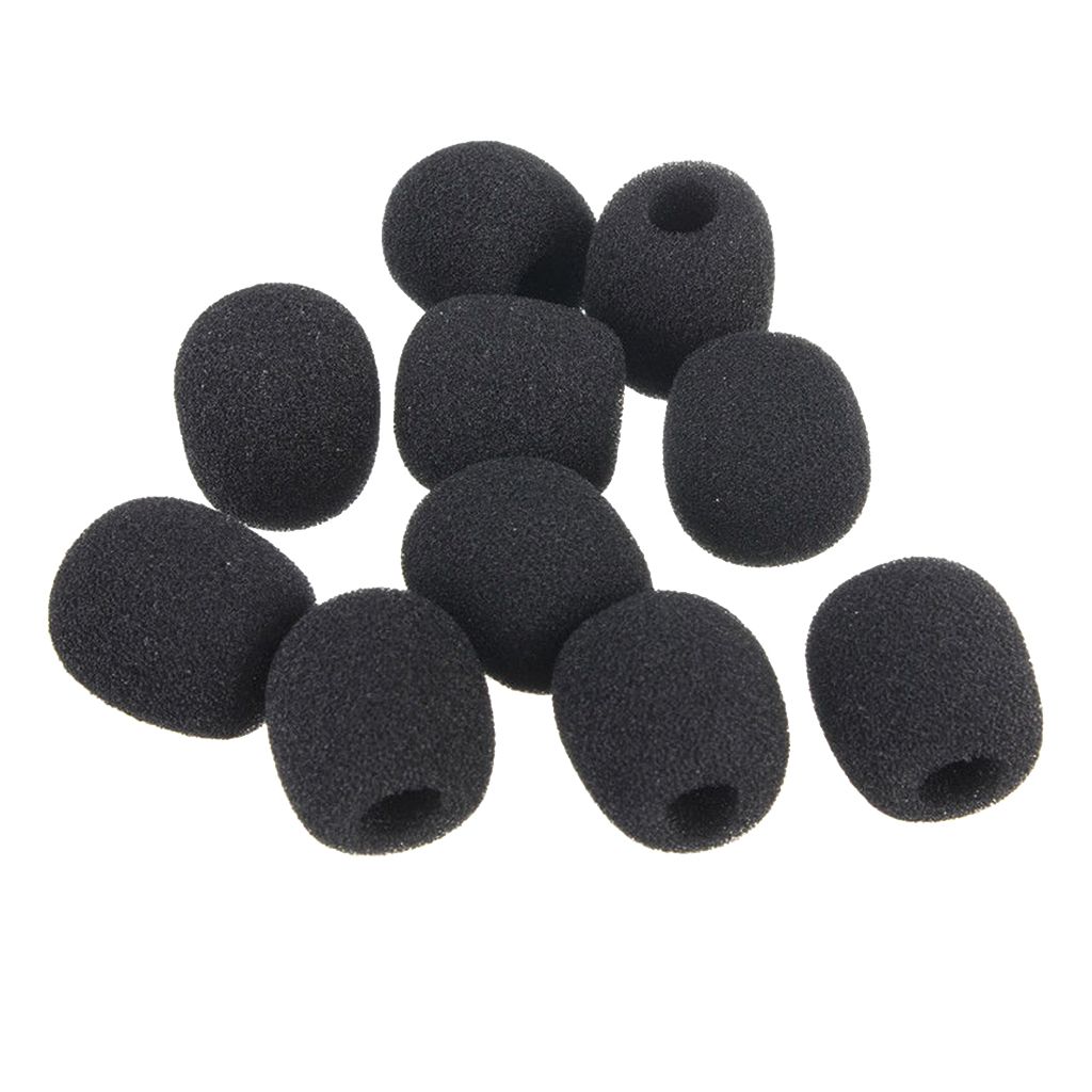 10 Small Black Foam Cover Windscreen Windshield fr Lavalier Lapel Microphone