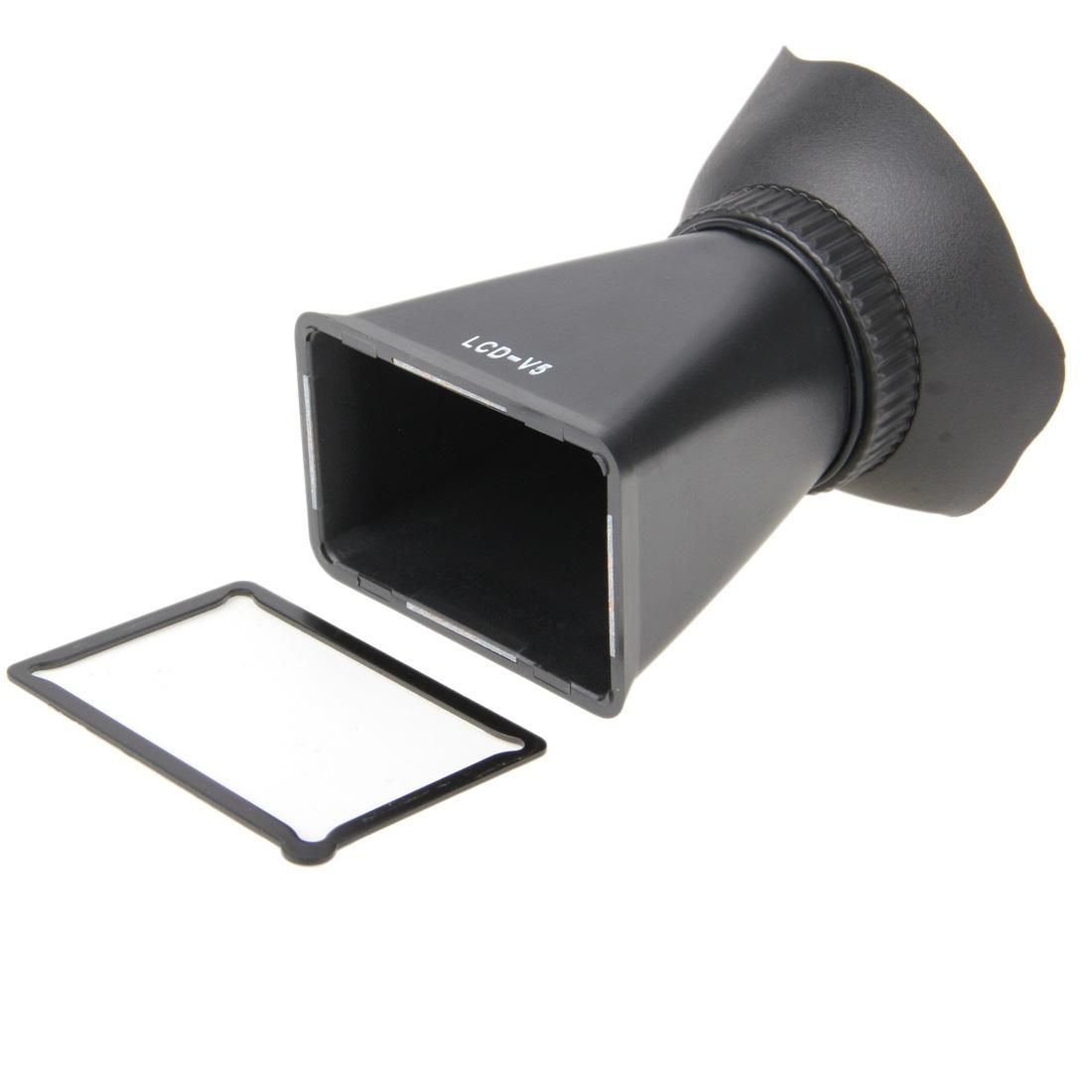 V5 2.8X 3.0 inch 4:3 LCD Magnifier Extender Hood EyeCup Viewfinder for Nikon J1 / V1 (Black)