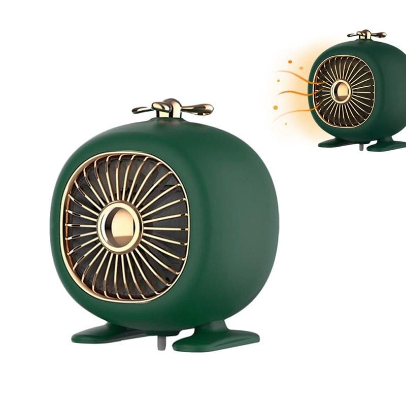 M1 Home Office Student Dormitory Mini Portable Silent Desktop Speed Heater CN Plug (Grass Green)