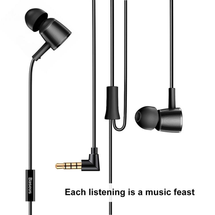 Baseus Encok H07 1.2m 3.5mm Oblique In-Ear Wire Control Stereo Sound Earphone