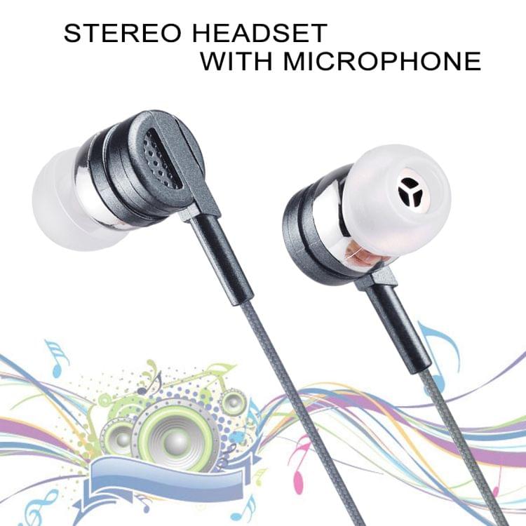 E-03 1.2m Bass Stereo Sound In-ear Wire Control Earphone with Mic