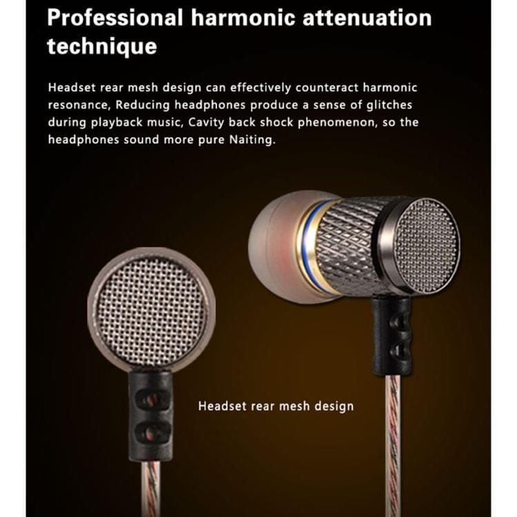 KZ ED2 3.5mm Rear Mesh Design In-Ear Style Wire Control Earphone