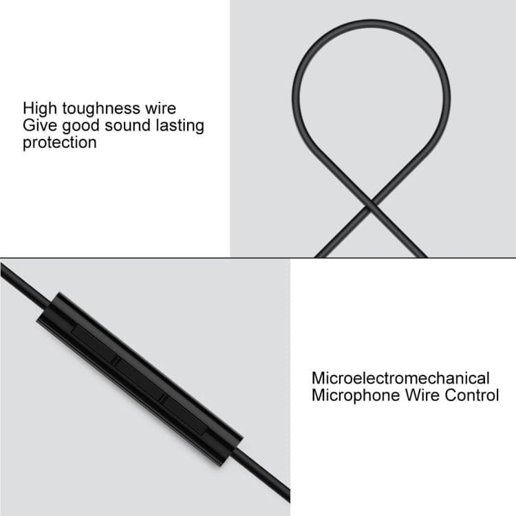 Wired Semi-in-ear USB-C / Type-C Interface Headset with Mic for Xiaomi(Black)