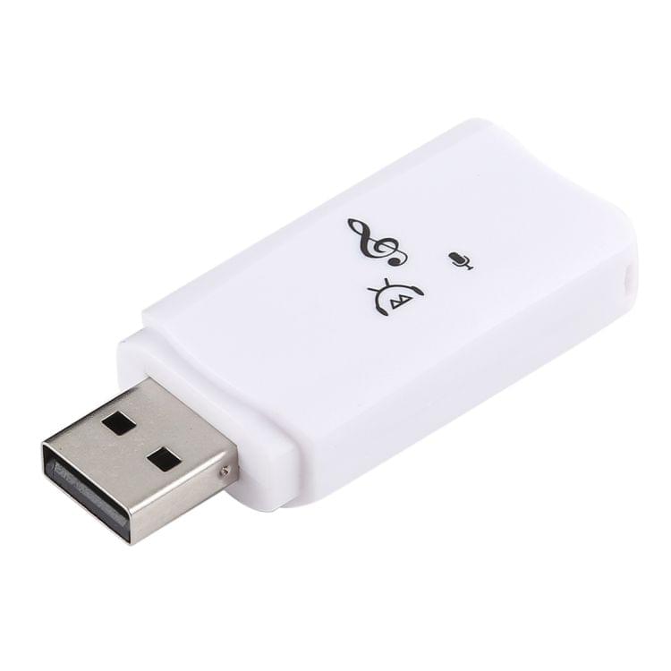 2 in 1 USB Bluetooth Dongle + Audio Receiver Adapter(White)
