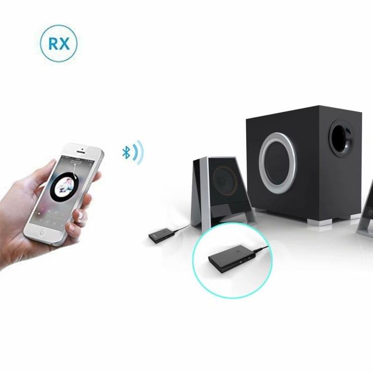 BT4810C Bluetooth V3.0+EDR Wireless Bluetooth Transmitter Receiver Adapter Stereo Audio Music Adapter with 3.5mm Audio Cable (Black)