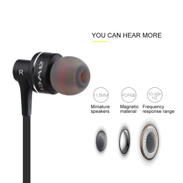 awei ES-10TY TPE In-ear Wire Control Earphone with Mic