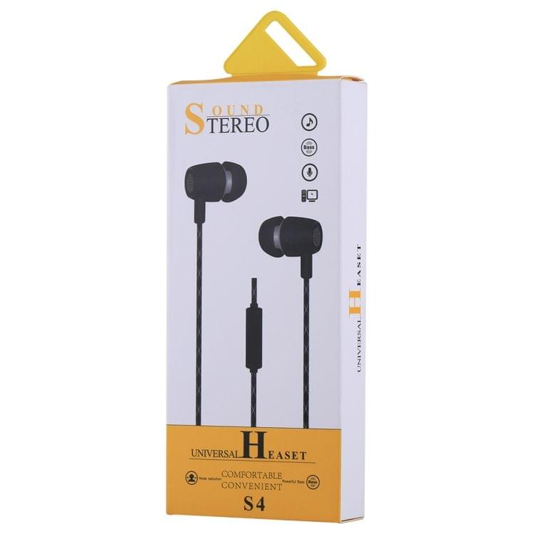 S4 Bass Stereo Sound Generally In-ear Wire Control Earphone