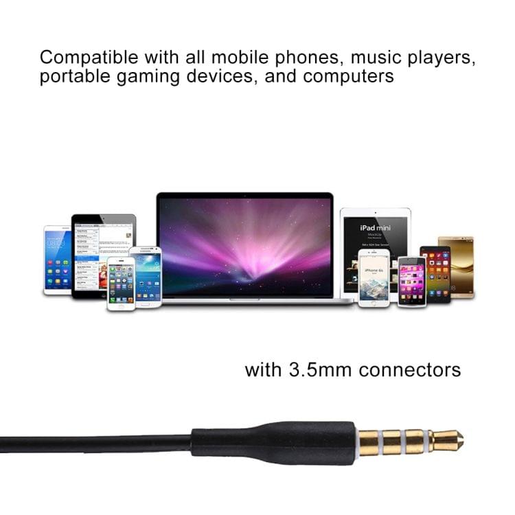 U-18 1.2m Bass Stereo Sound In-ear Wire Control Earphone