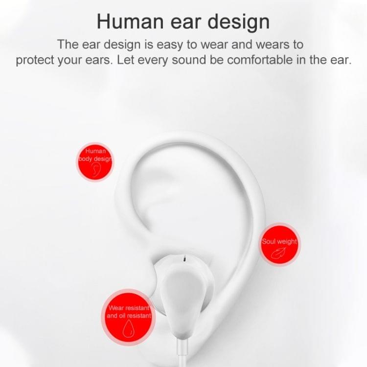 ME562T 1.2m Wired In Ear USB-C / Type-C Interface HiFi Stereo Earphones with Mic (White)