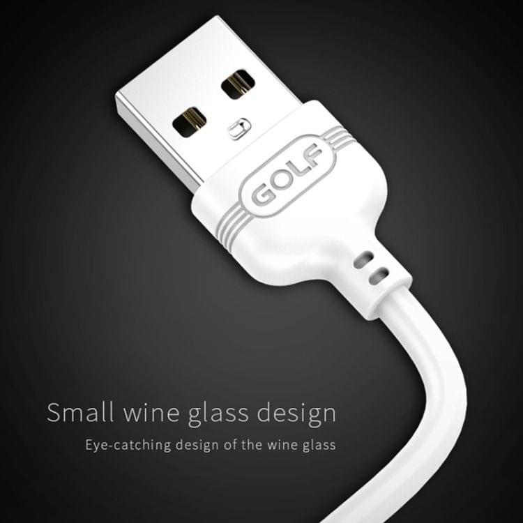 GOLF GC-63t Wineglass Style USB-C / Type-C to USB 2A Fast Charging USB Data Cable for Galaxy S8 & S8+ / LG G6 / Huawei P10 & P10 Plus / Xiaomi Mi 6 & Max 2 and other Smartphones (White)